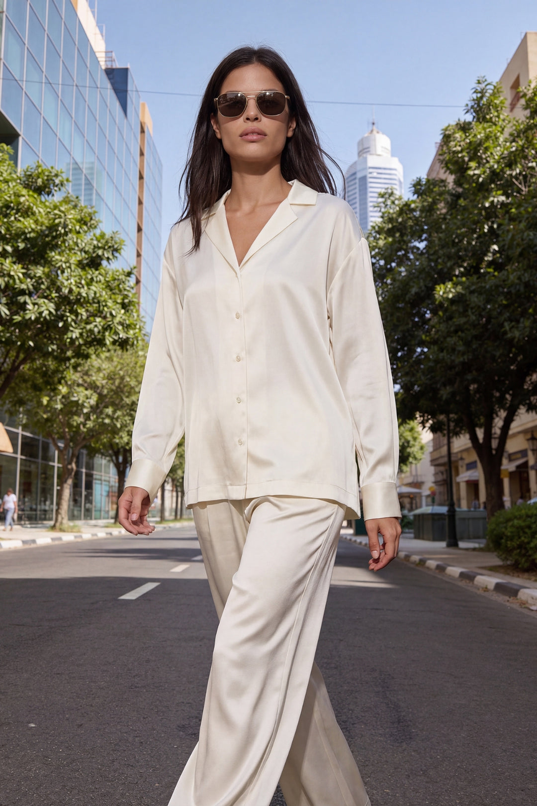 Silk Satin Blouse Relaxed