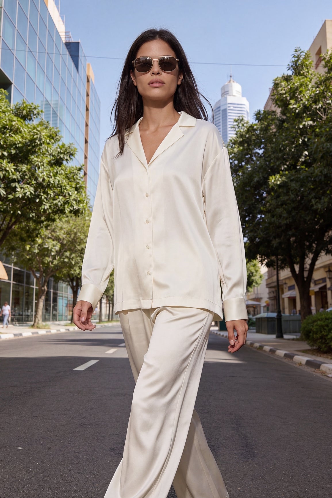 Silk Satin Blouse Relaxed