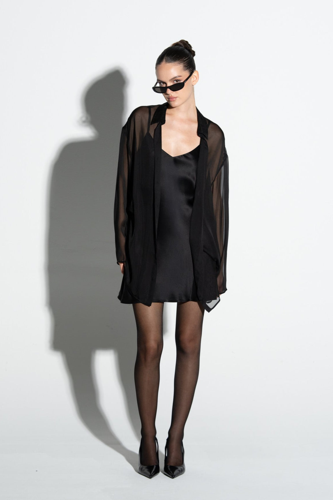 Silk Chiffon Blouse Short