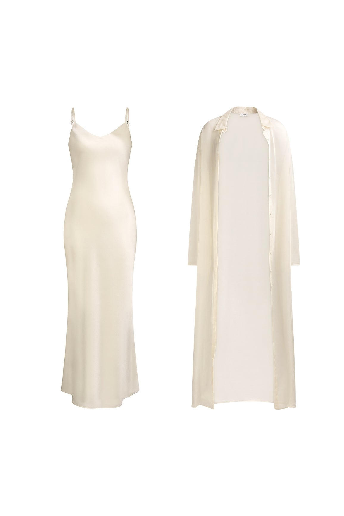 Silk Slip Set Maxi Ivory