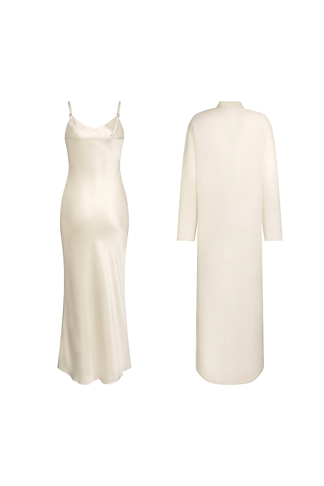Silk Slip Set Maxi Ivory