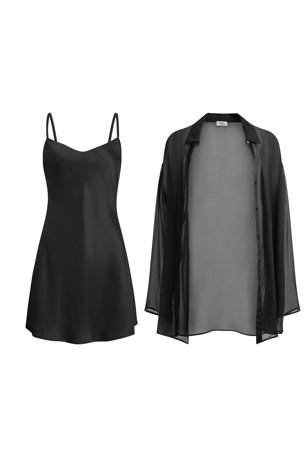 Silk Slip Set Mini Black