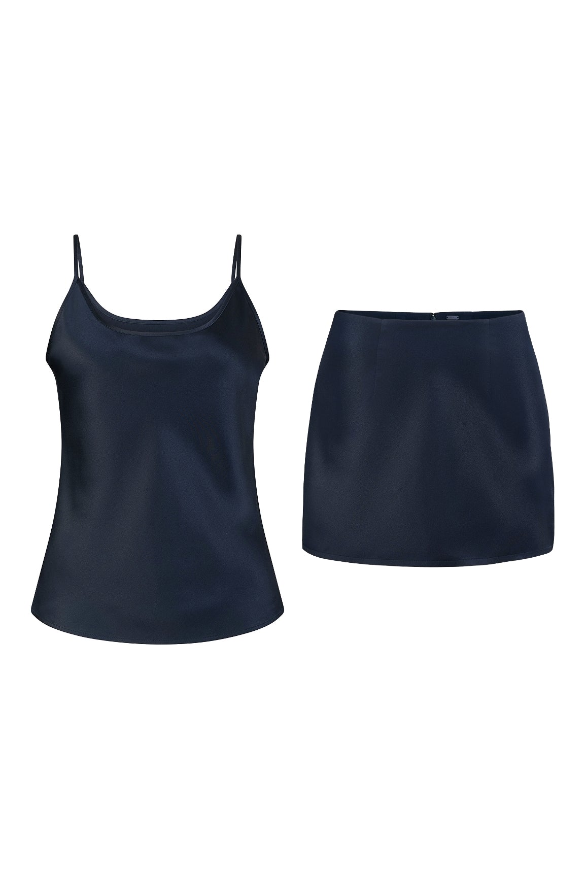 Silk Skirt Set Mini Midnight