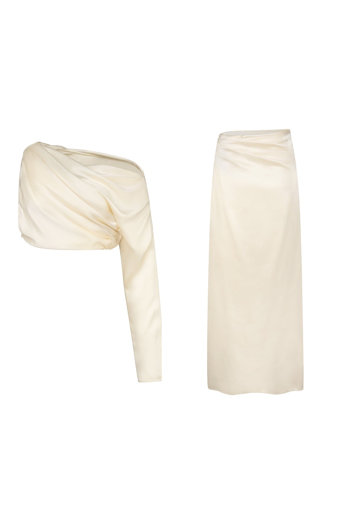 Silk Asymmetric Set Ivory
