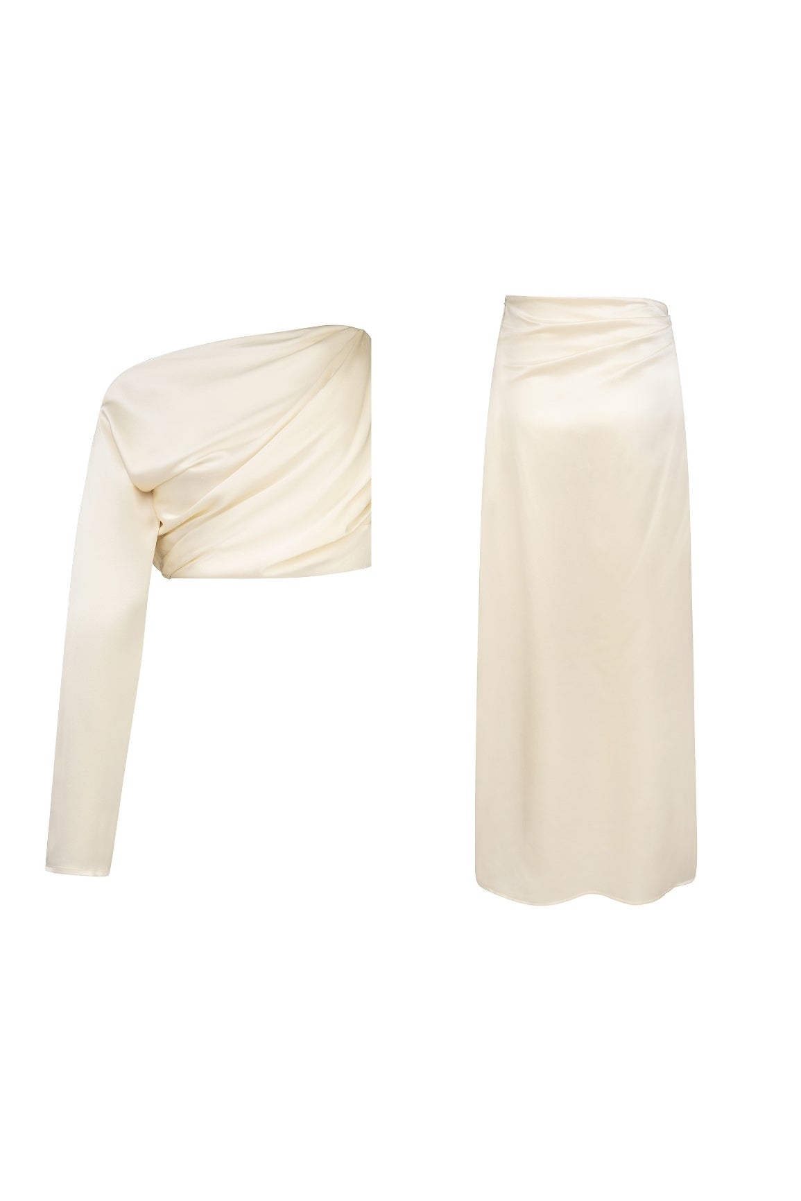 Silk Asymmetric Set Ivory