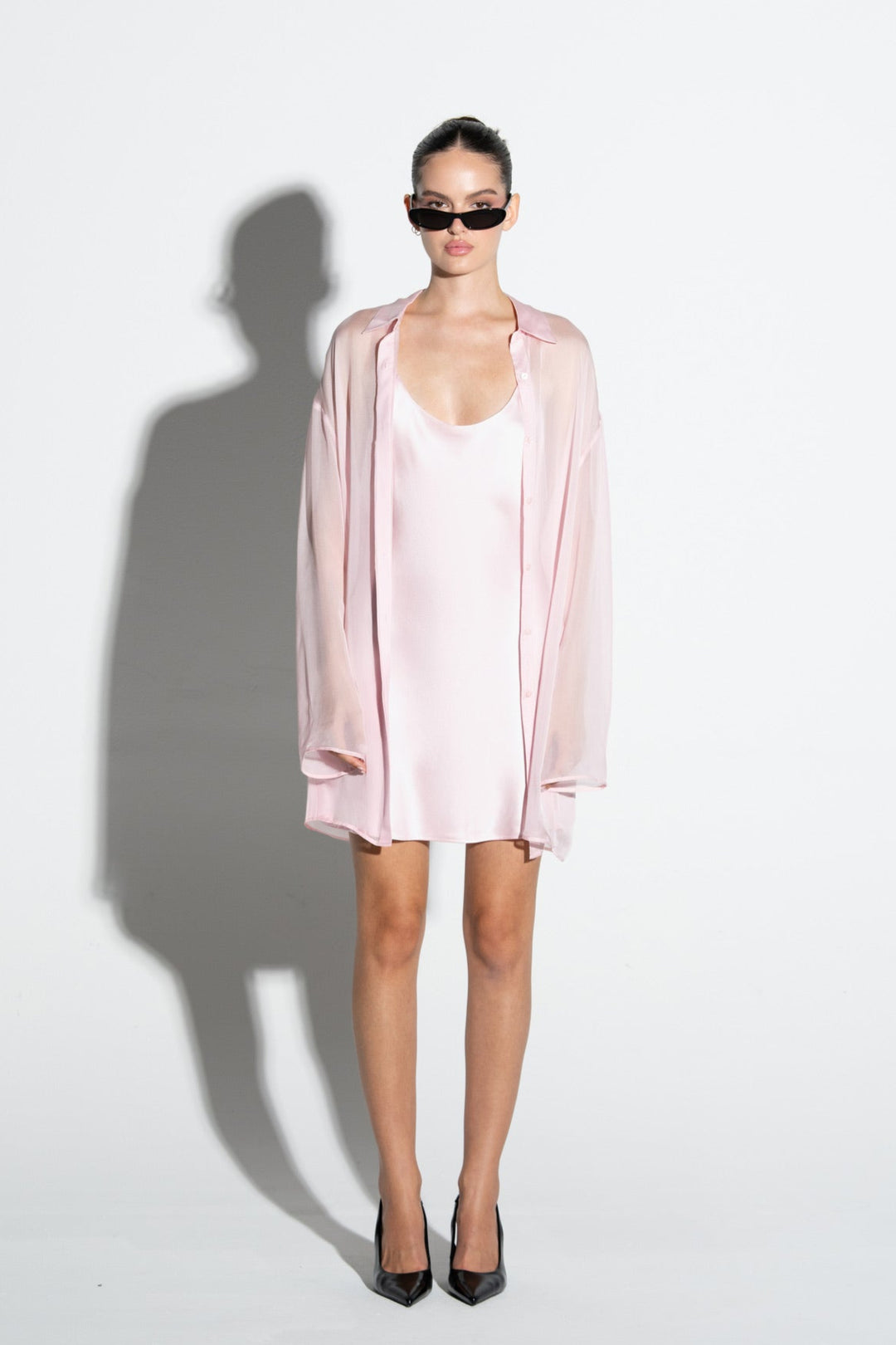 Silk Chiffon Blouse Short