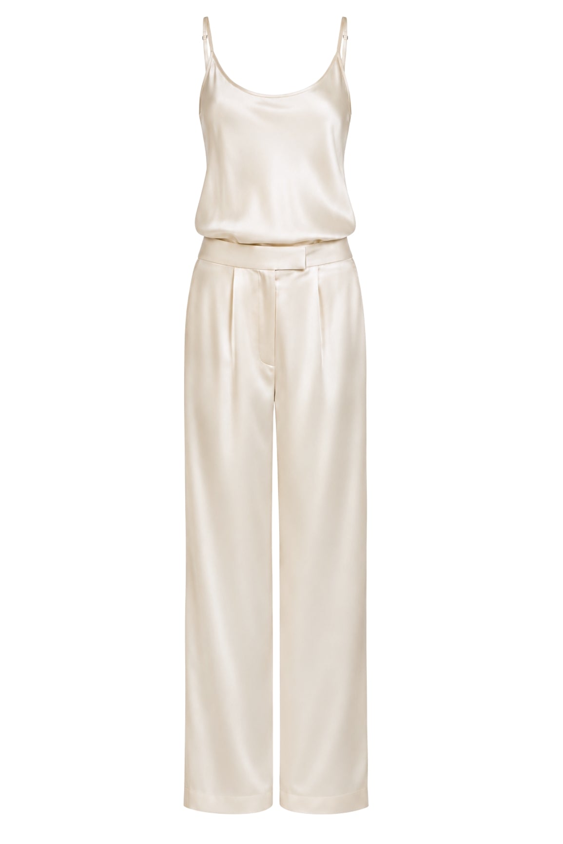 Ivory Silk Camisole & Pants Set