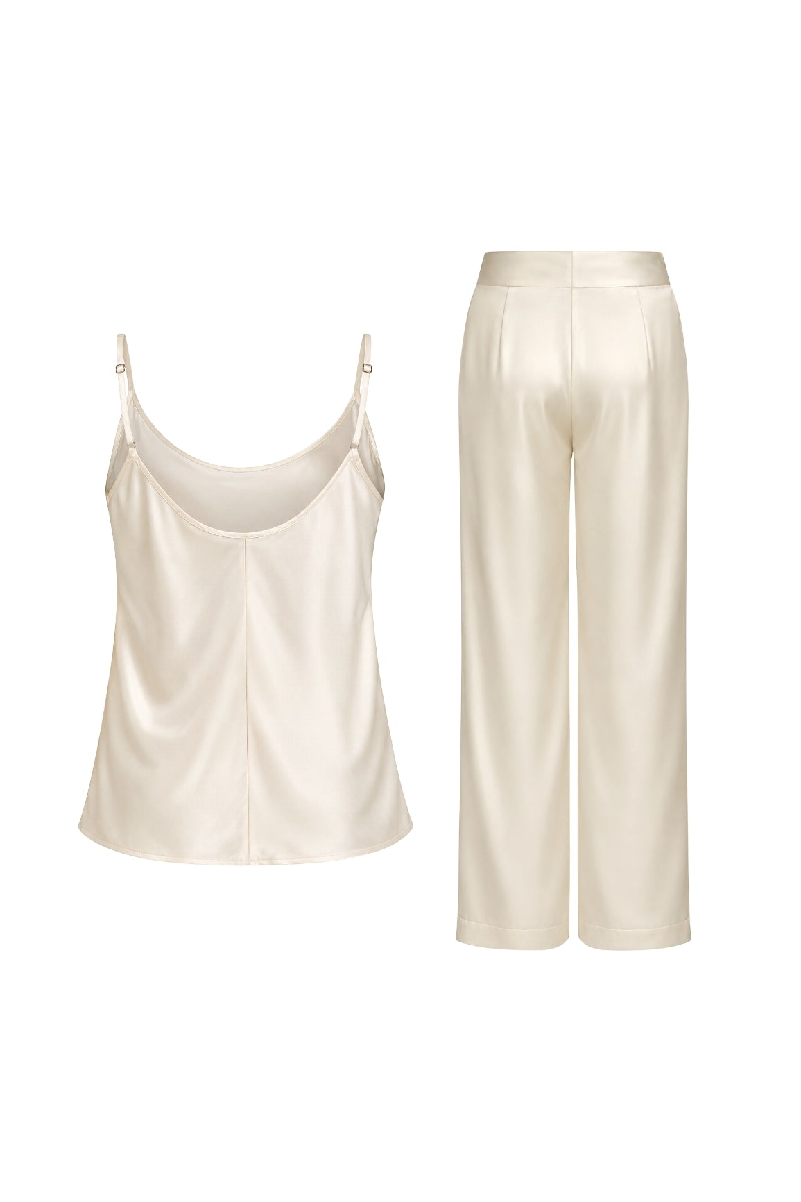 Ivory Silk Camisole & Pants Set