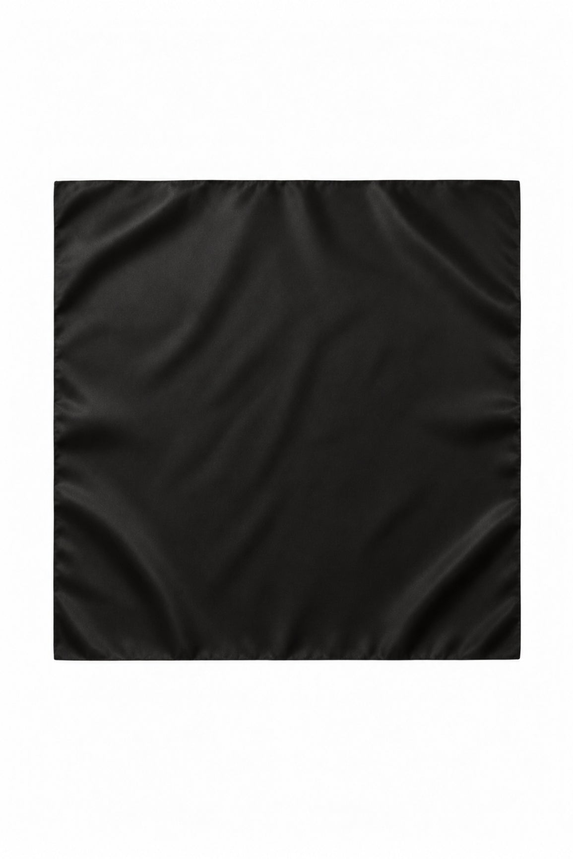 Black Silk Satin Scarf