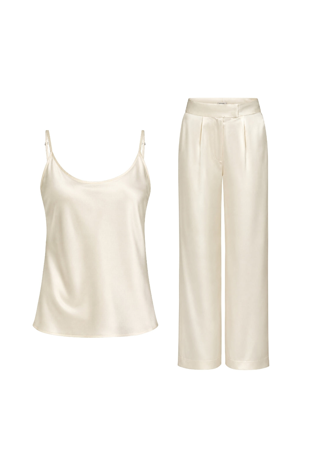 Ivory Silk Camisole & Pants Set