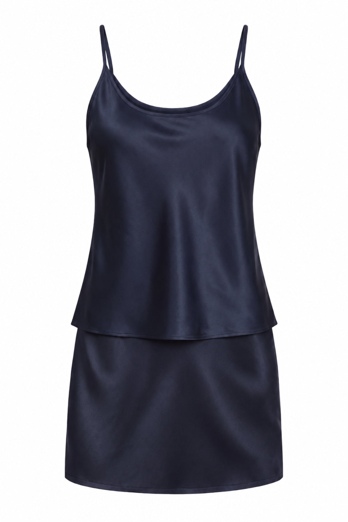 Midnight Silk Camisole & Skirt Set