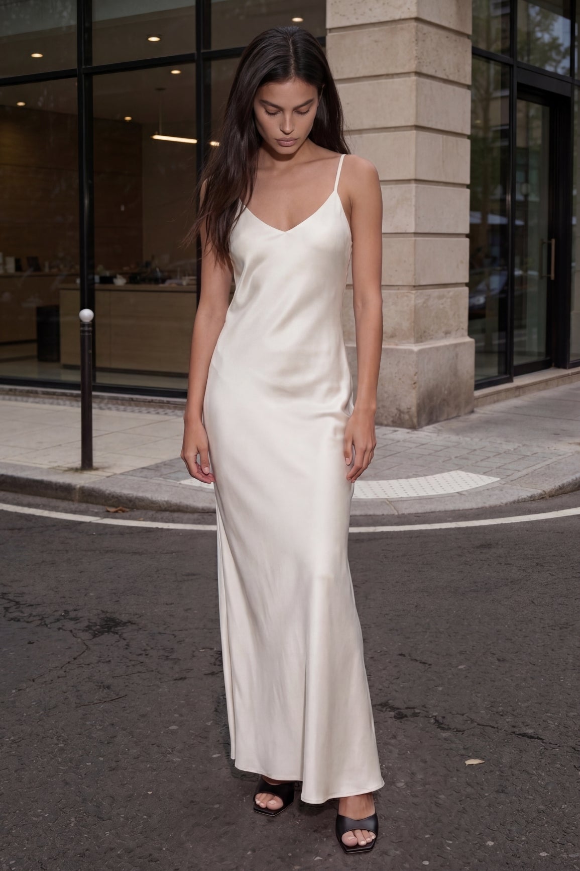 Silk Slip Dress Maxi YAEL Silk Slip Dress Maxi YAEL