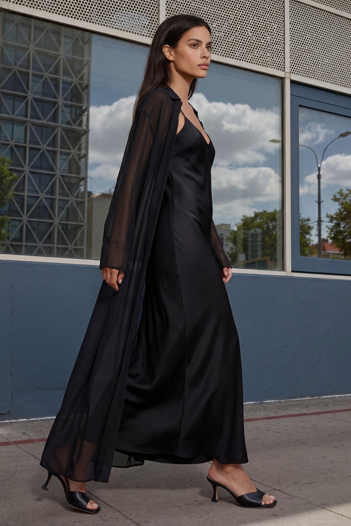 Silk Chiffon Blouse Maxi – YAEL