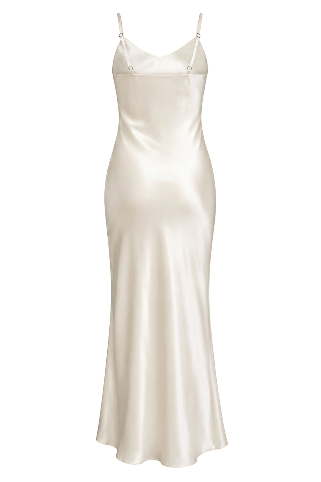 Ivory Silk Slip Dress Maxi