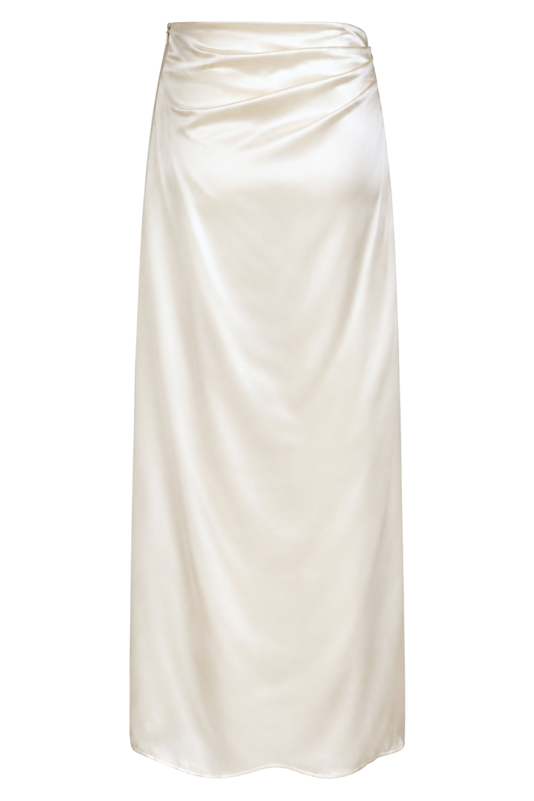Ivory Silk Skirt Asymmetric