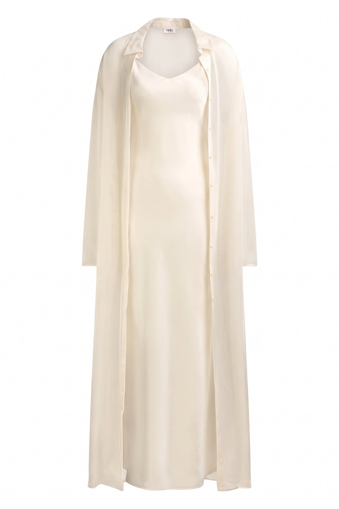 Ivory Silk Slip Set Maxi