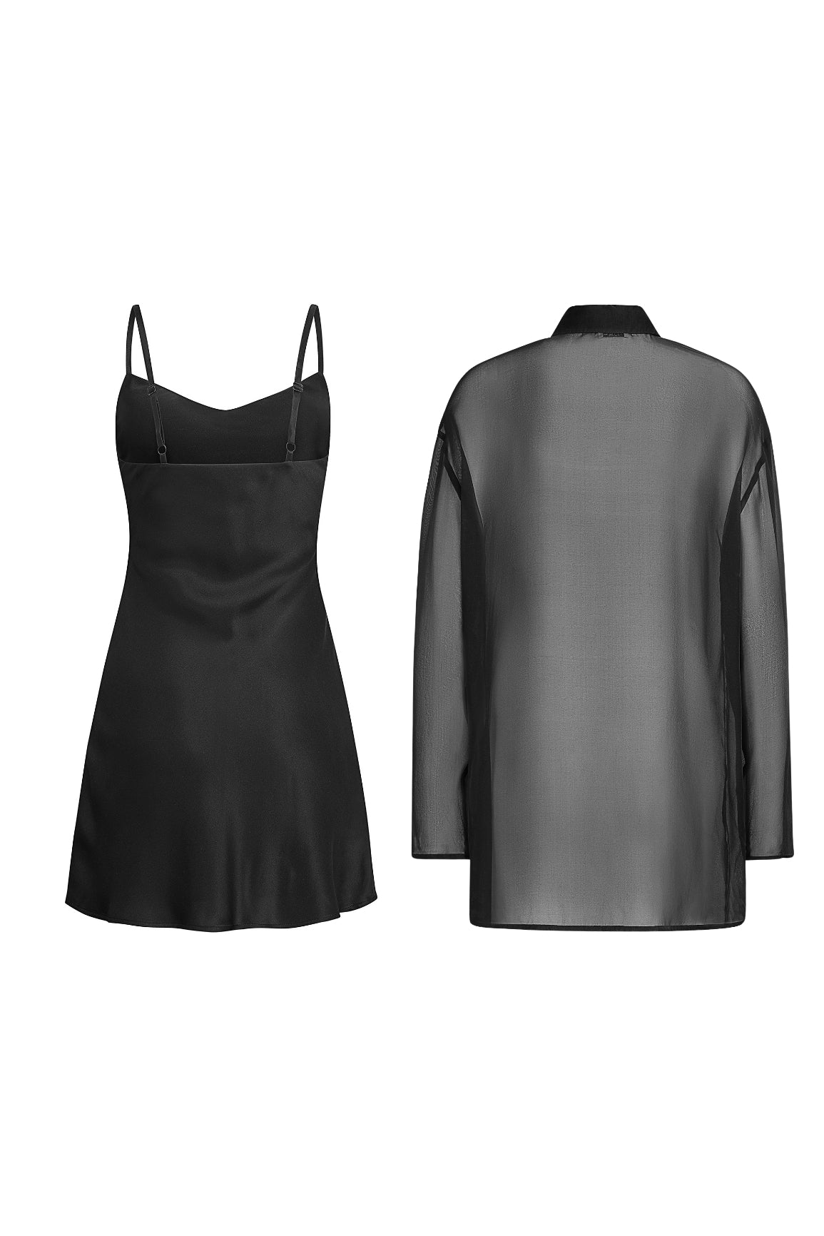 Silk Slip Set Mini Black