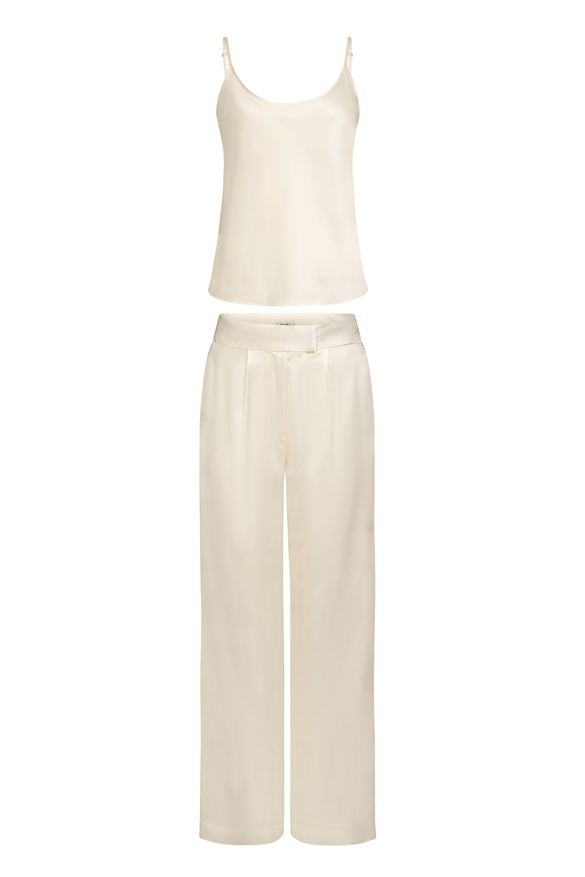 Ivory Silk Pants Set