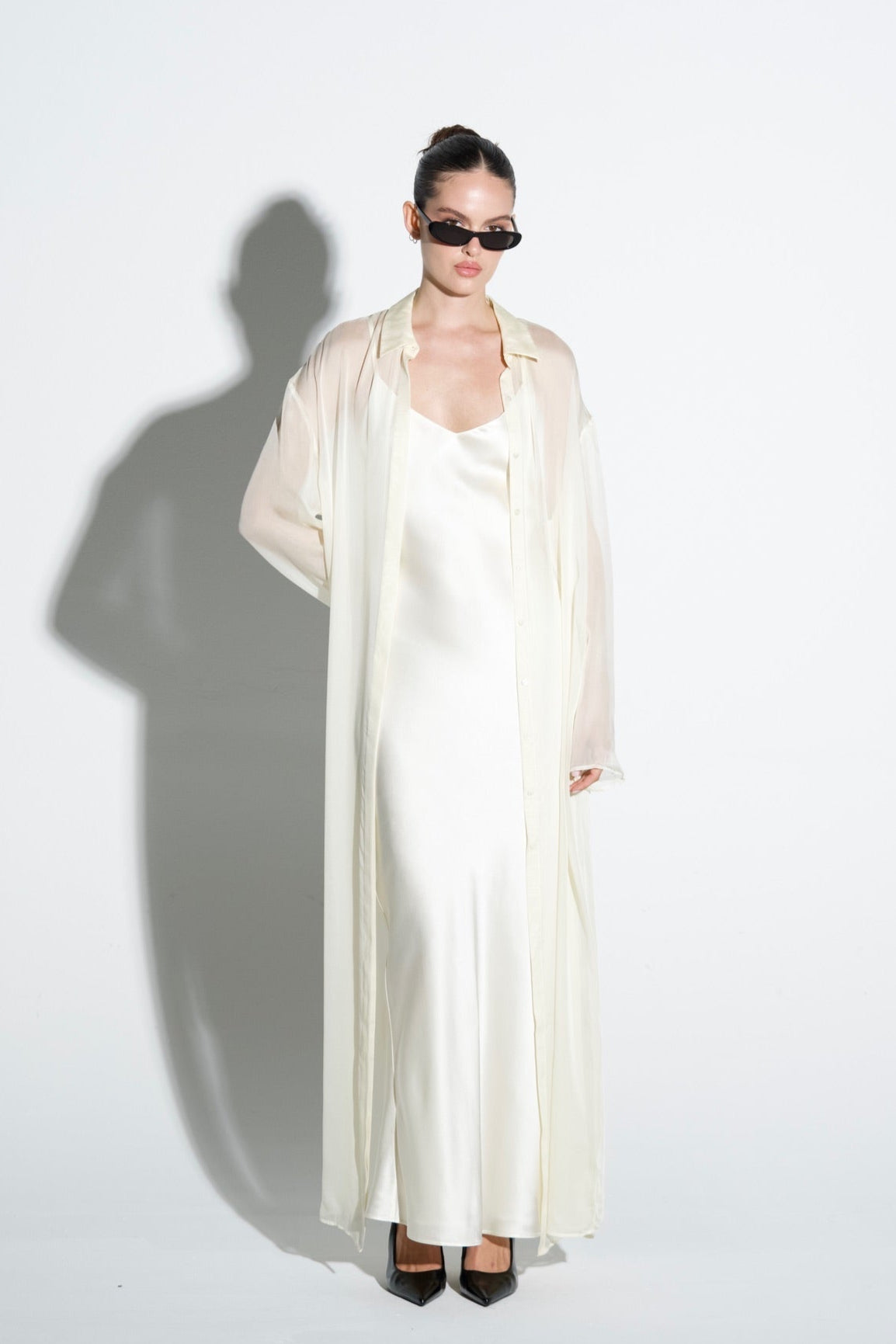 Silk Chiffon Blouse Long