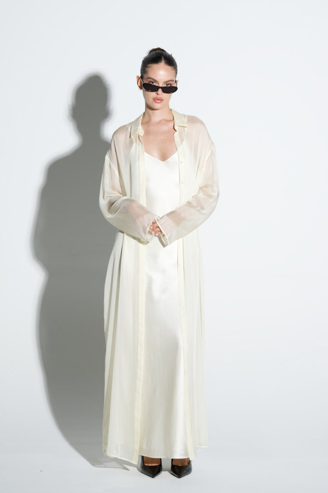 Silk Chiffon Blouse Long