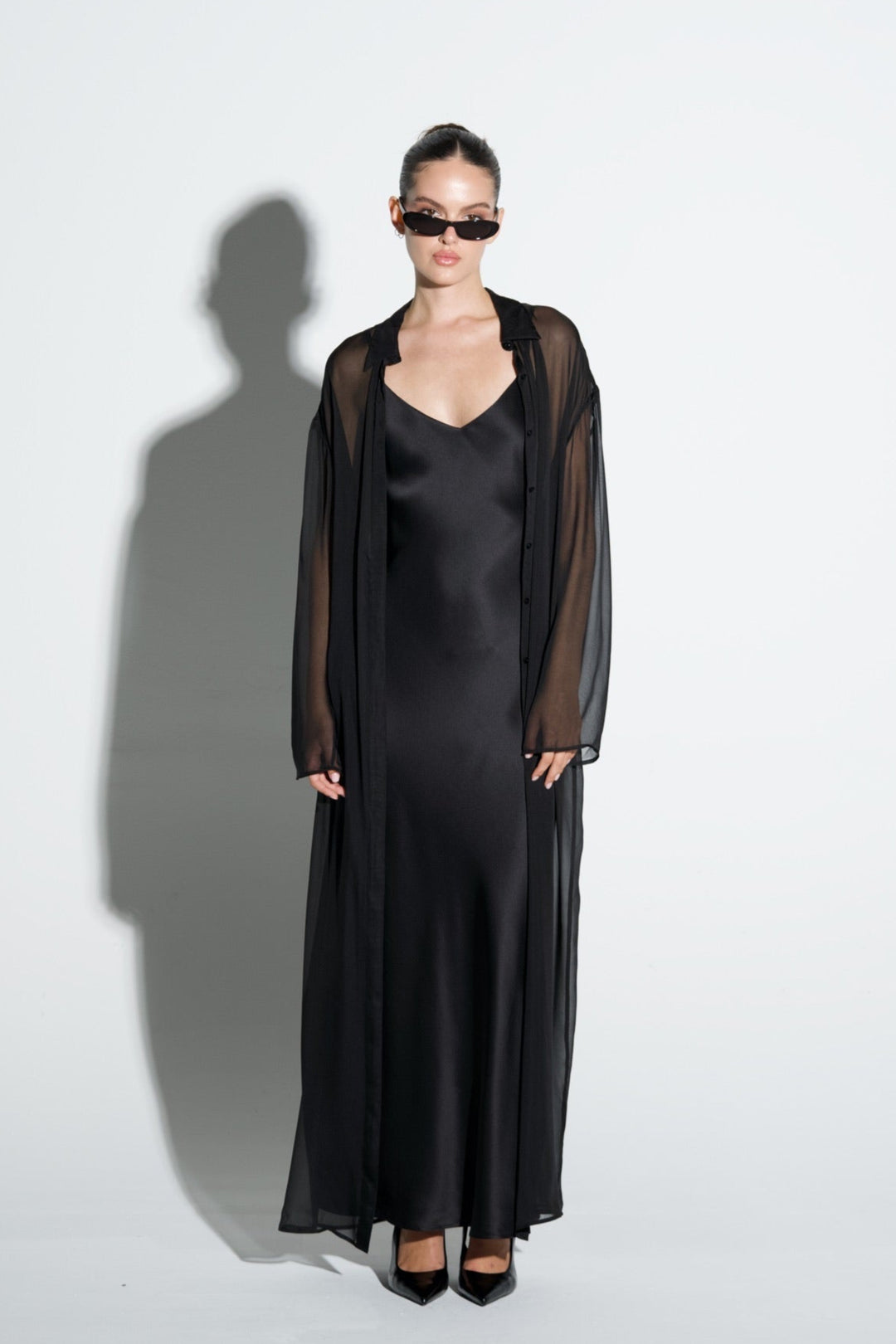 Silk Chiffon Blouse Long