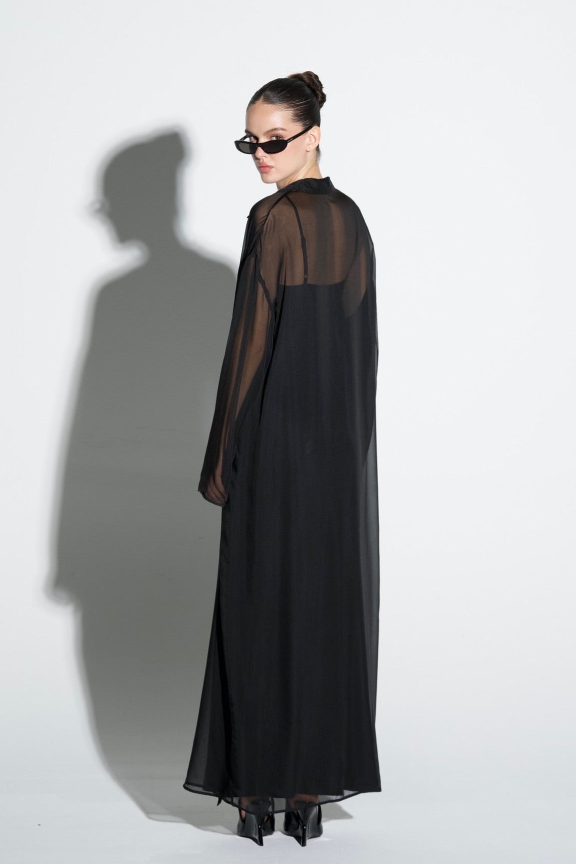 Silk Chiffon Blouse Long