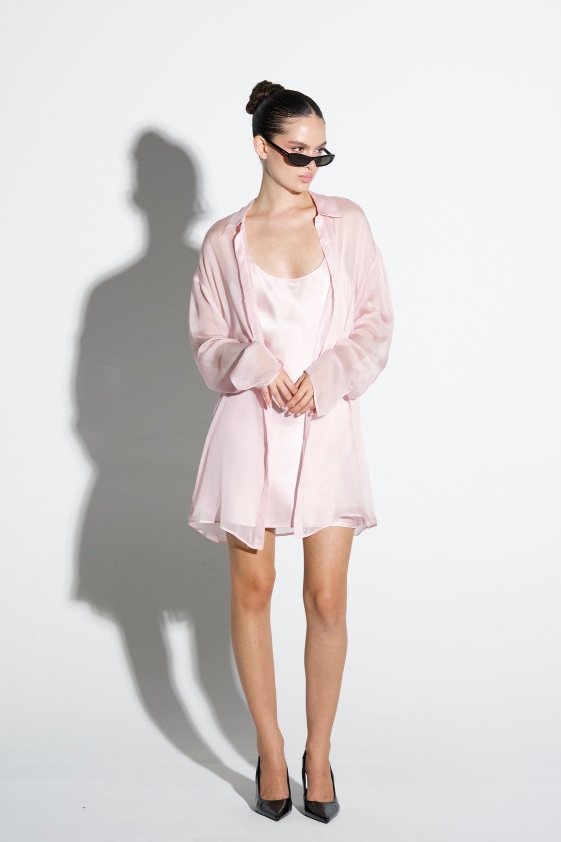 Silk Chiffon Blouse Short