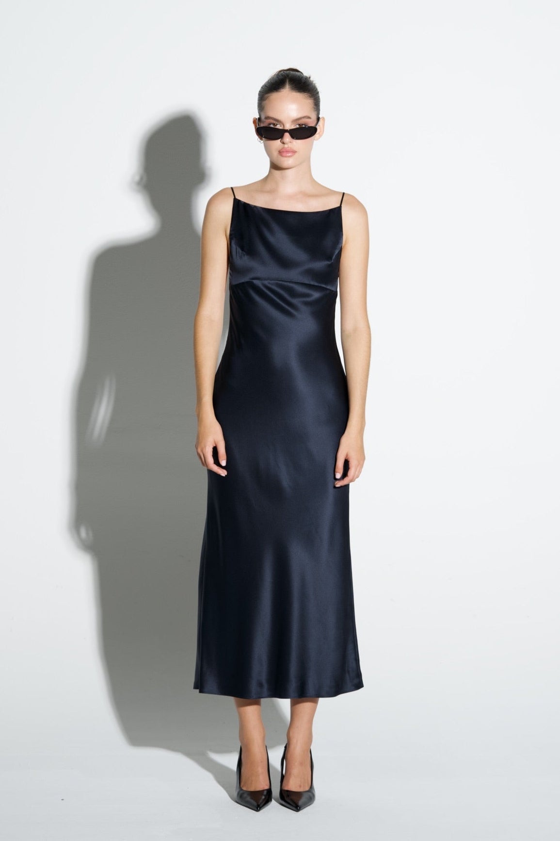 Silk Open-Back Dress