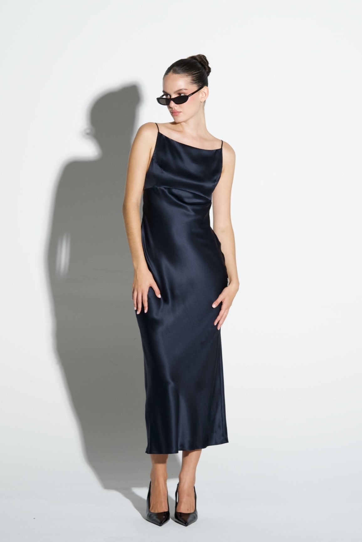 Silk Open-Back Dress