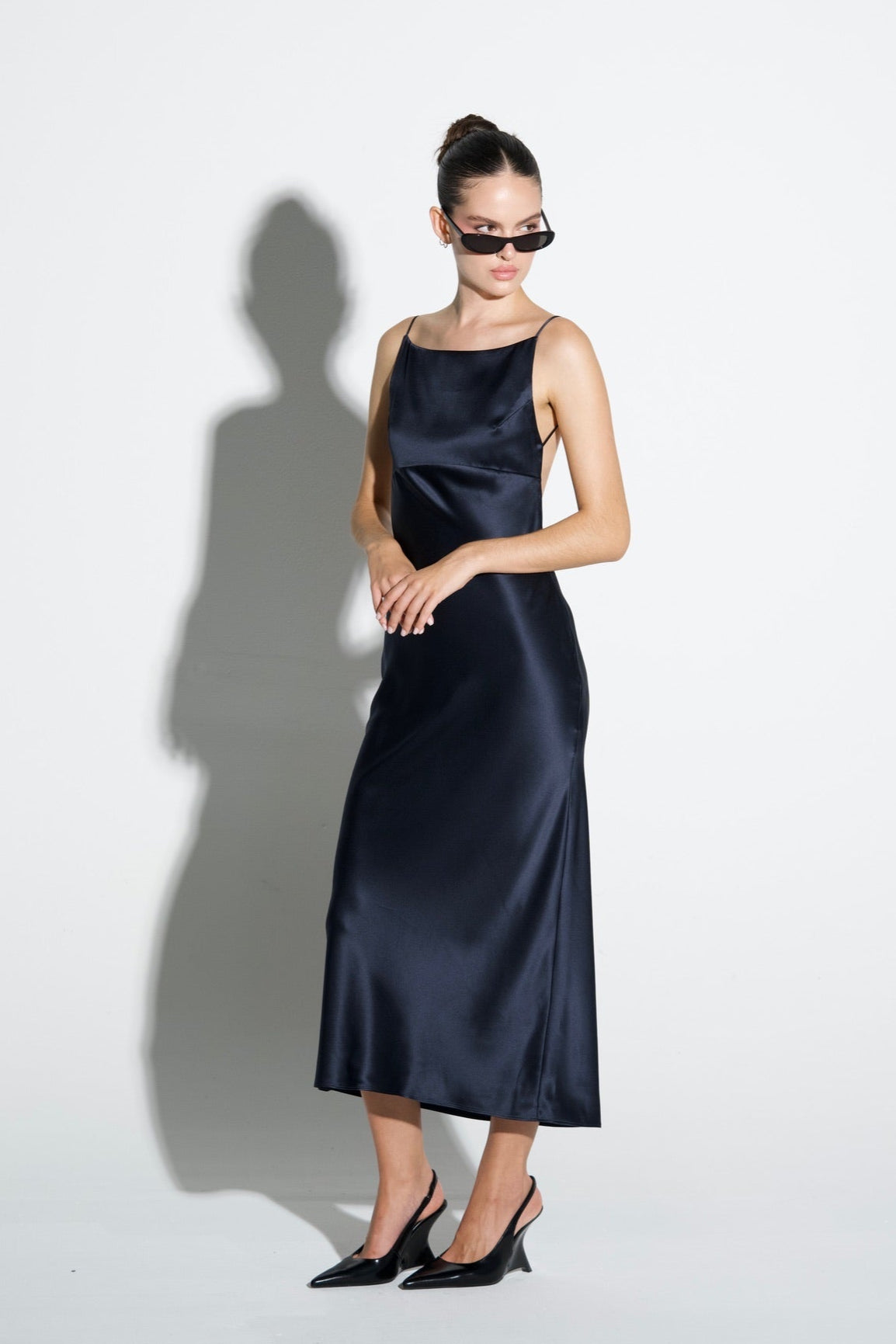 Silk Open-Back Dress