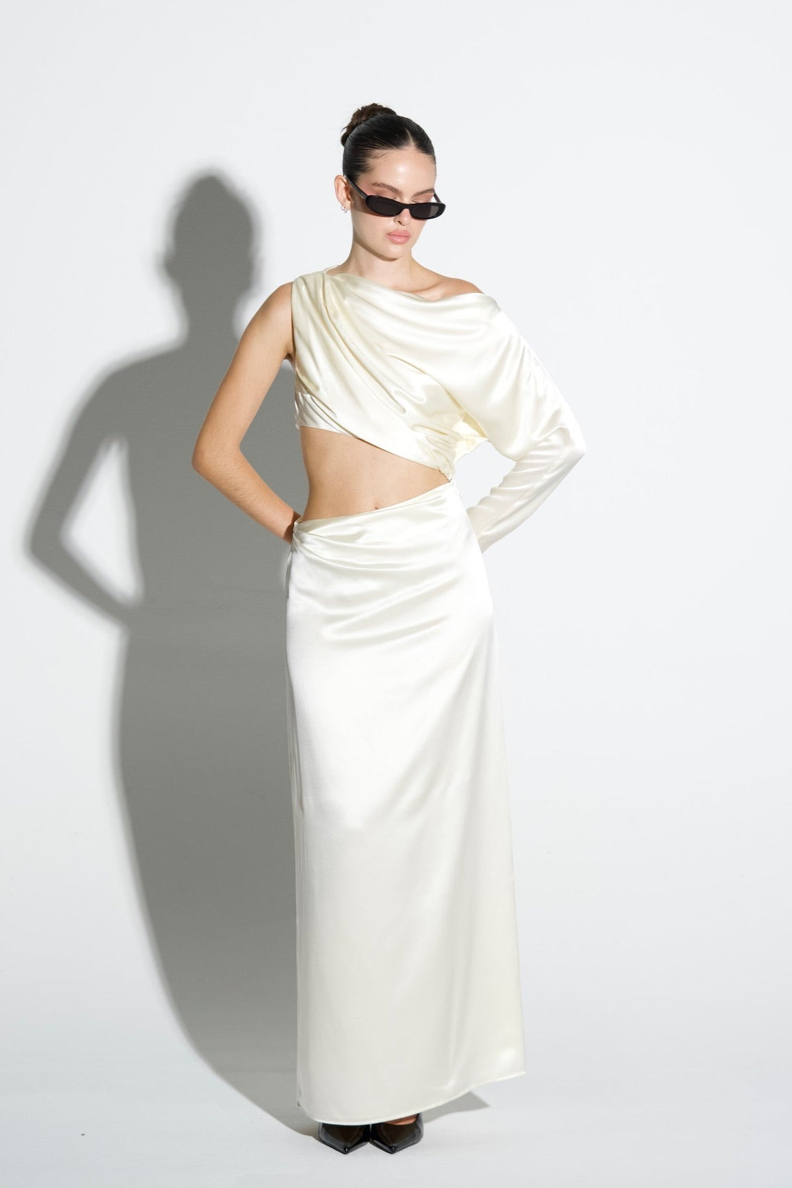 Silk Asymmetric Skirt