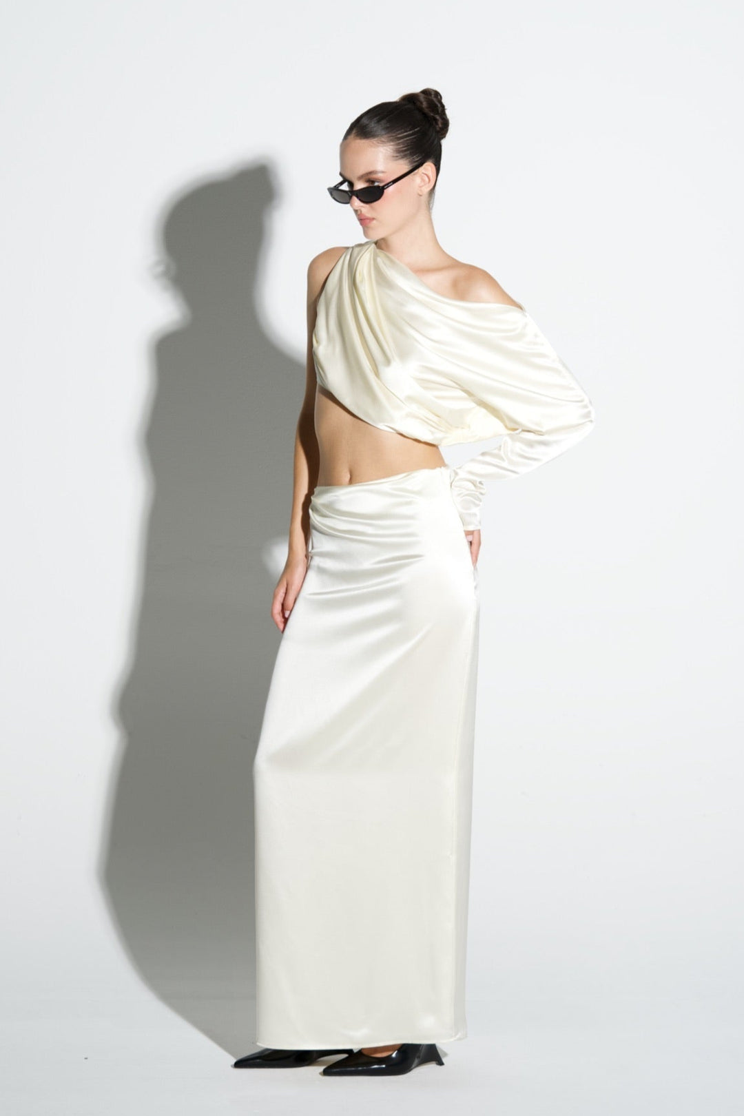 Silk Asymmetric Skirt