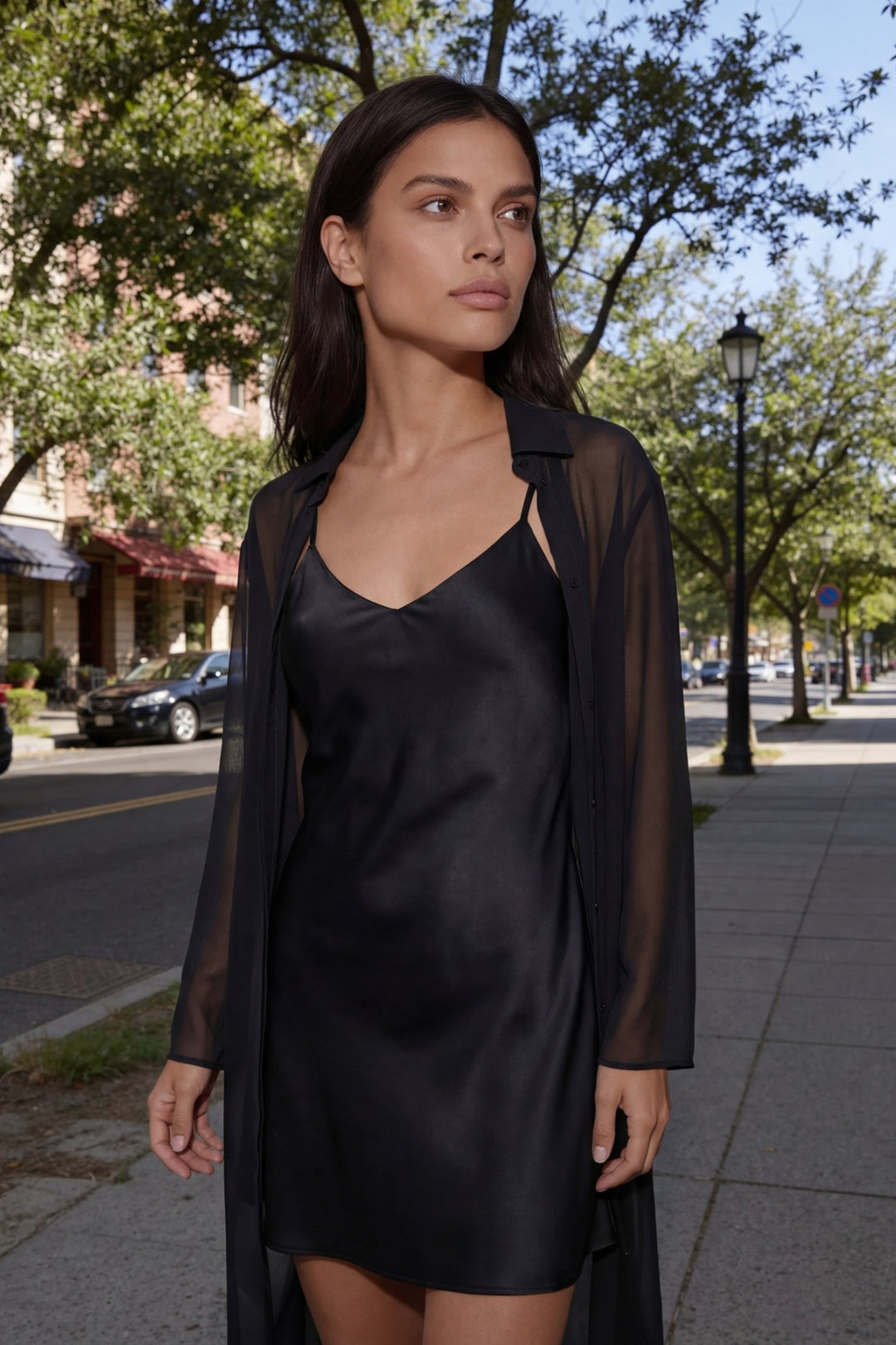 Silk Slip Dress Mini