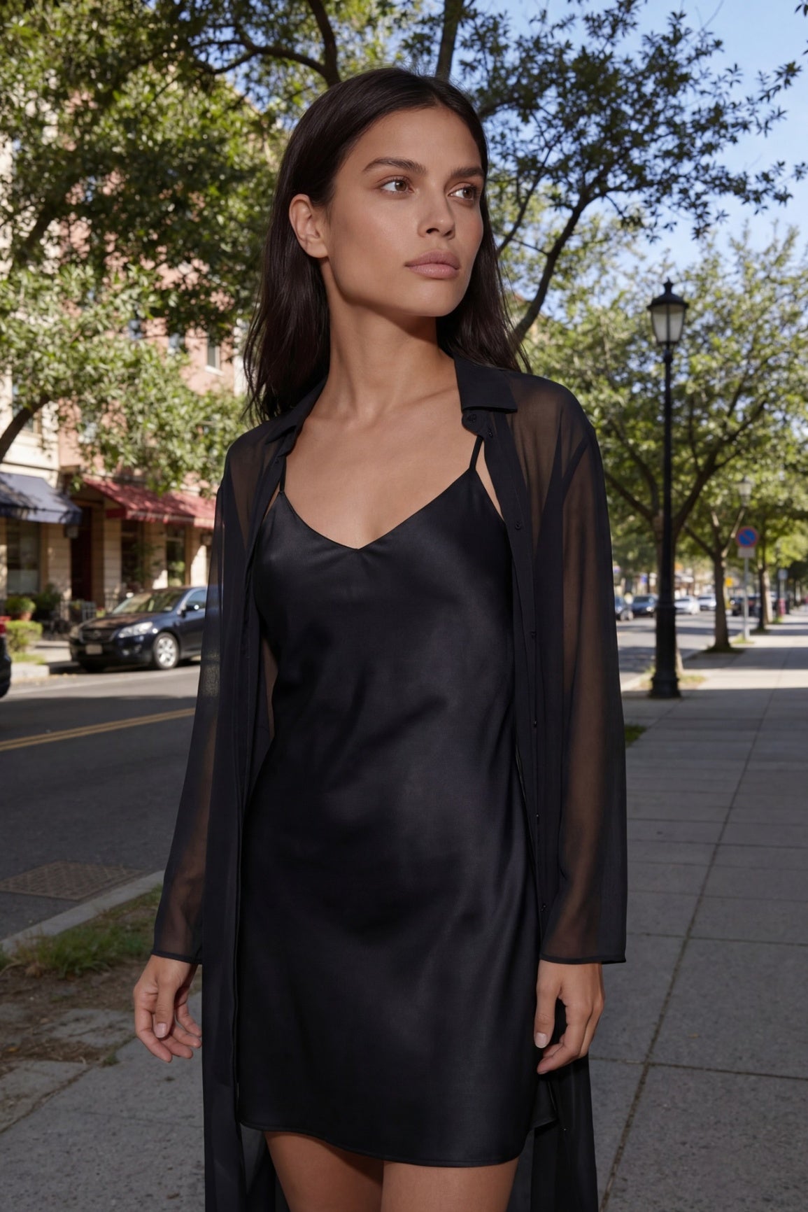 Silk Slip Dress Mini